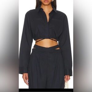 Osis Studio Chic Black Cutout Blouse